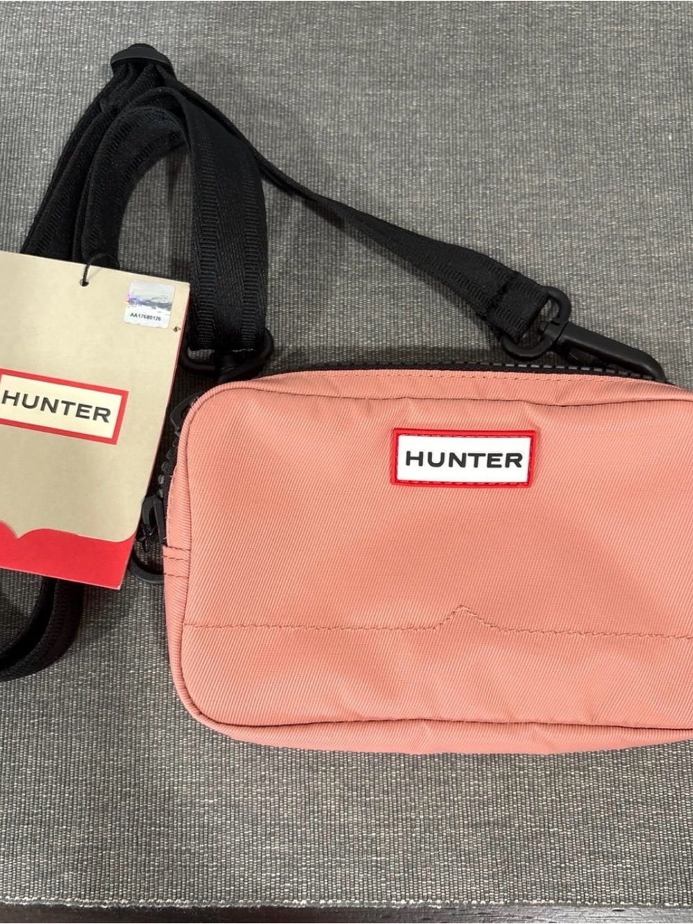 Hunter Pink Belt Bag with Black Strap